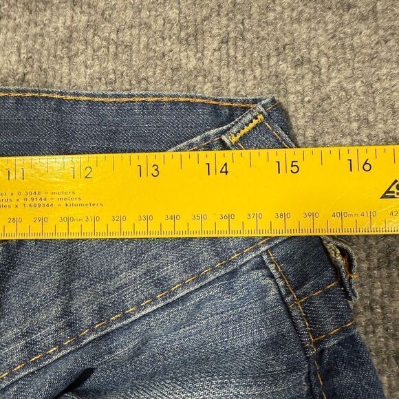 True Religion Jeans Womens 29 Straight Thick Stitch Flap Denim Medium Wash 29x28 - Picture 5 of 11